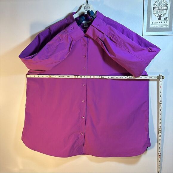ATHLETA PURPLE Button-Down/Long Sleeve 1X - Picture 11 of 13